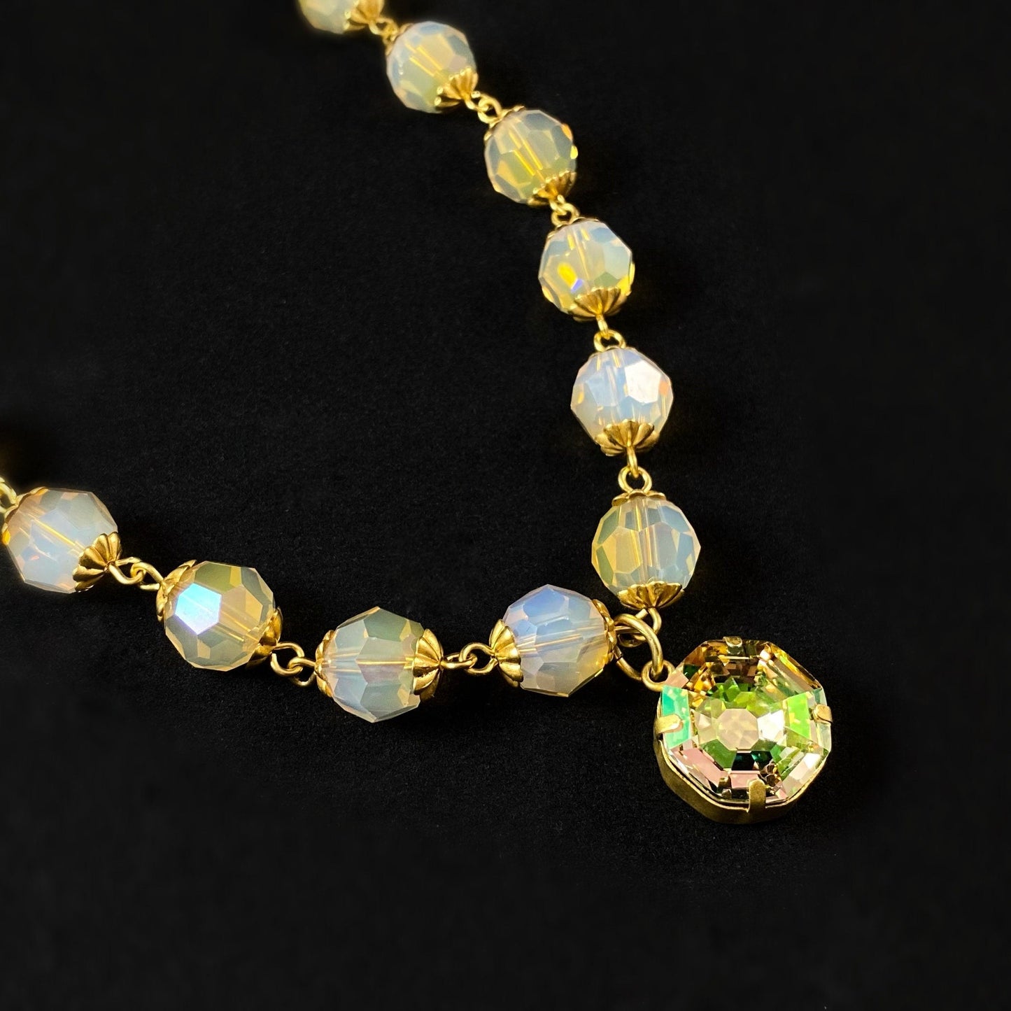 Chunky Beaded Crystal Necklace - La Vie Parisienne by Catherine Popesco