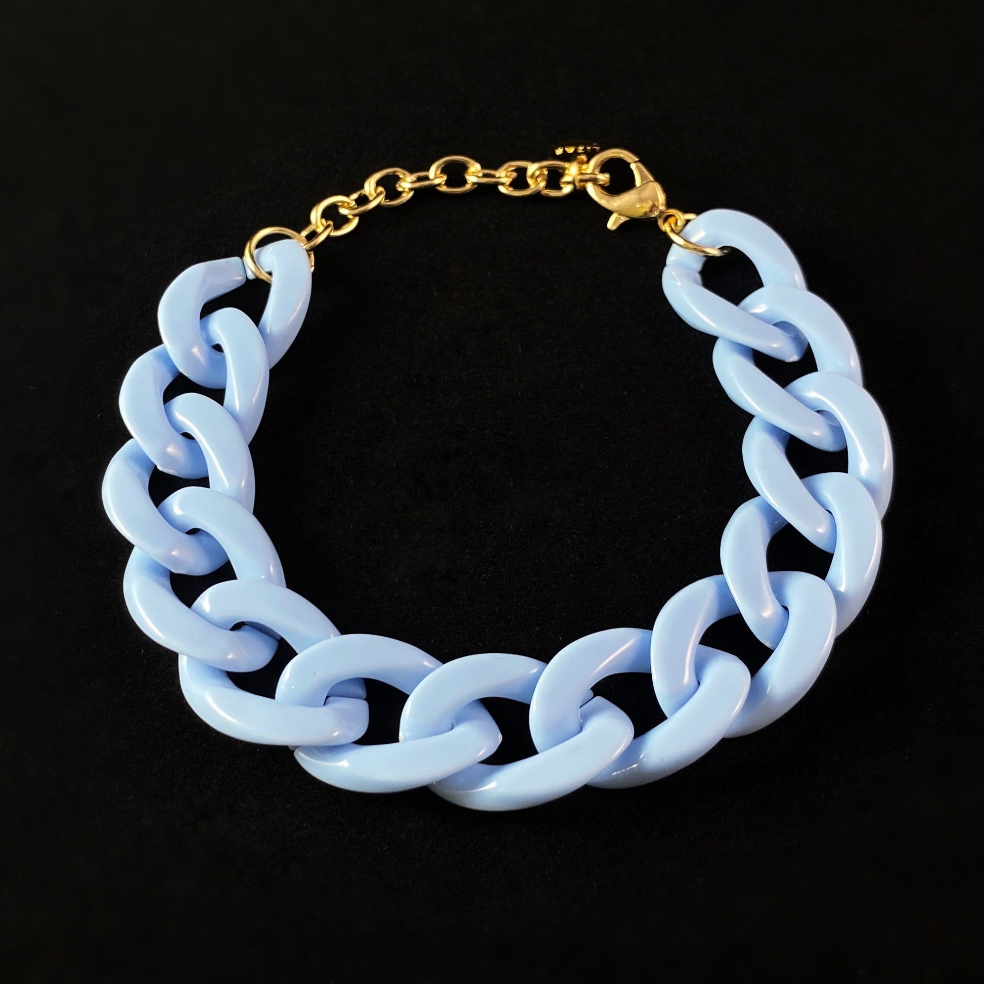 Chunky Chain Link Bracelet - Blue