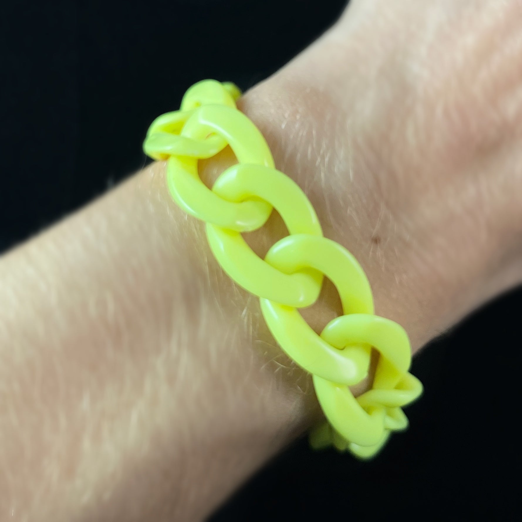 Chunky Chain Link Bracelet - Lemon Yellow