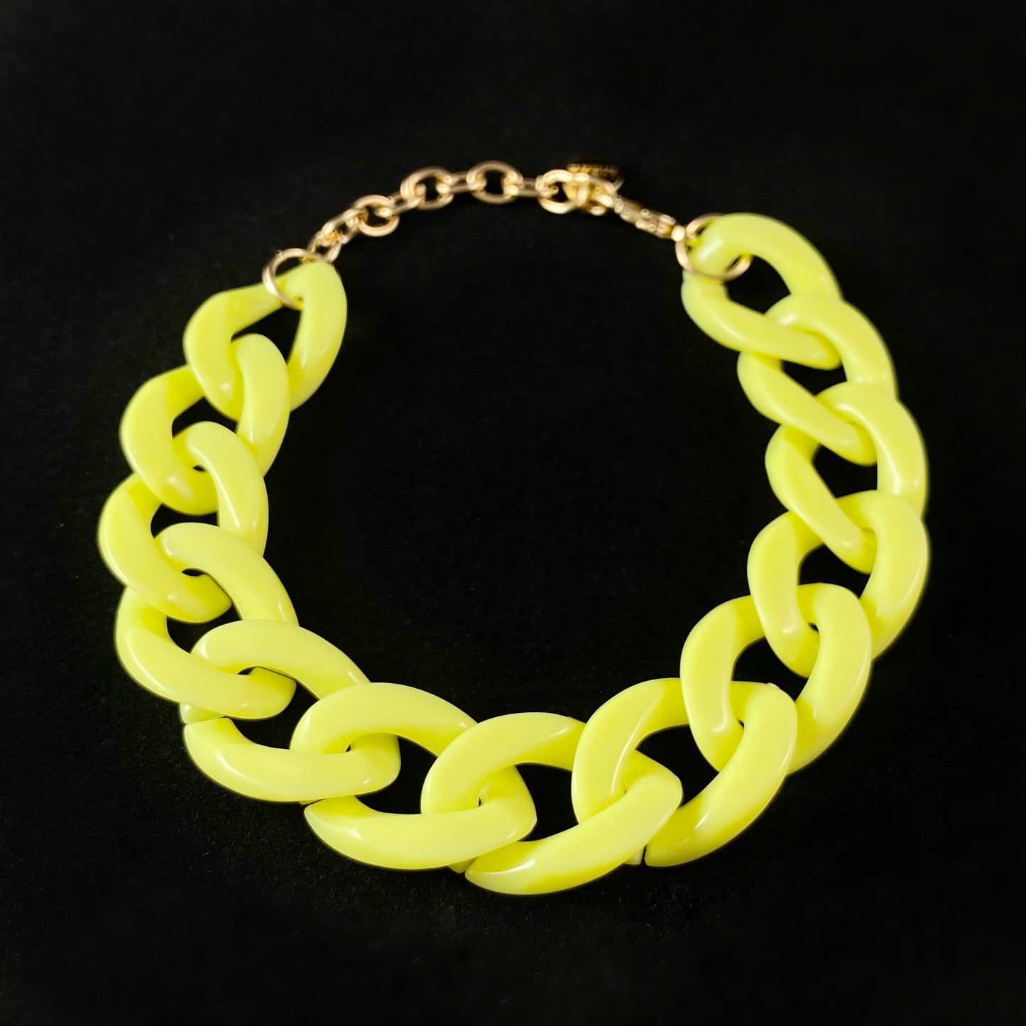 Chunky Chain Link Bracelet - Lemon Yellow