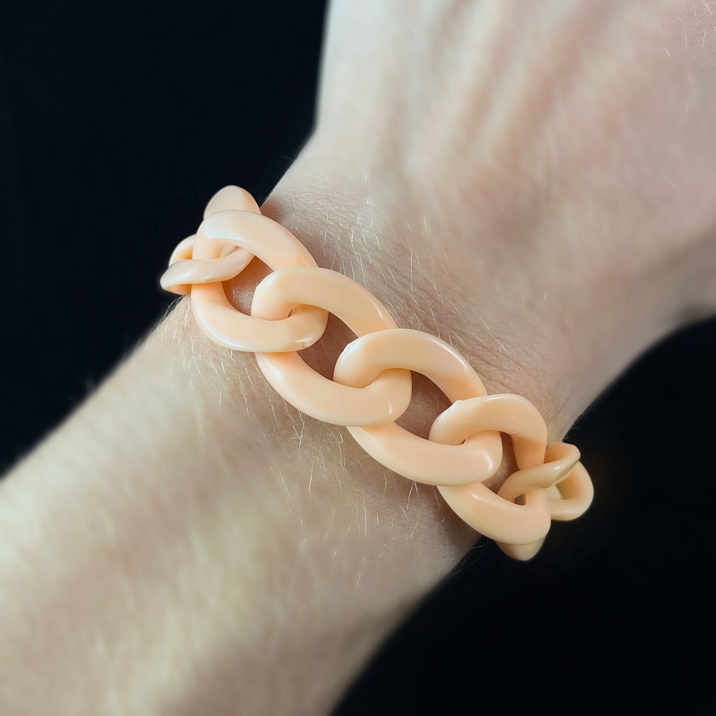 Chunky Chain Link Bracelet - Peach