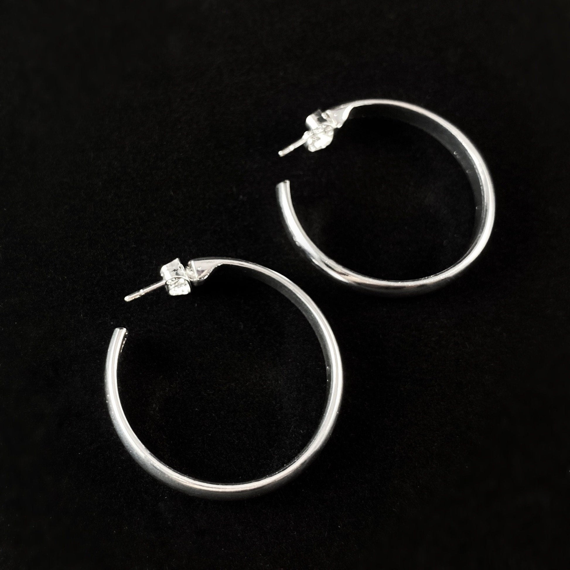 Chunky Silver Minimalist Hoop Earrings - Handmade Nickel Free Ulla Jewelry