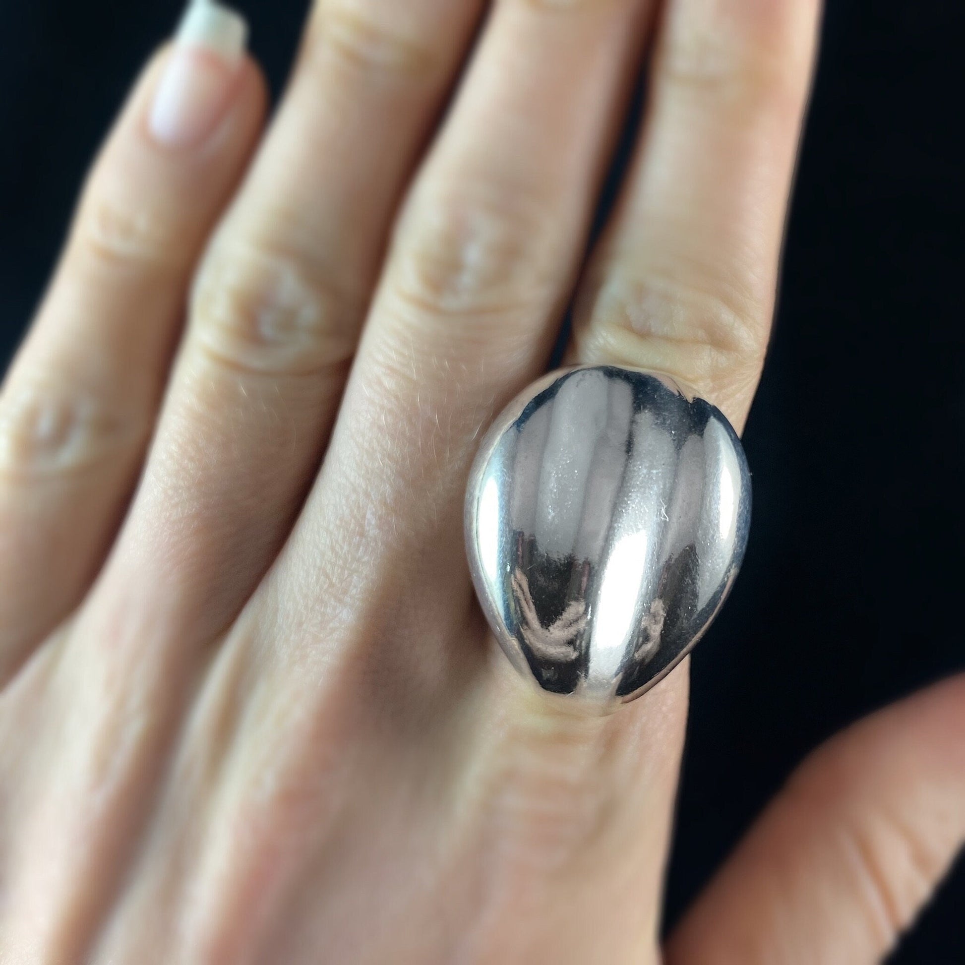 Chunky Silver Statement Ring - Handmade Nickel Free Ulla Jewelry