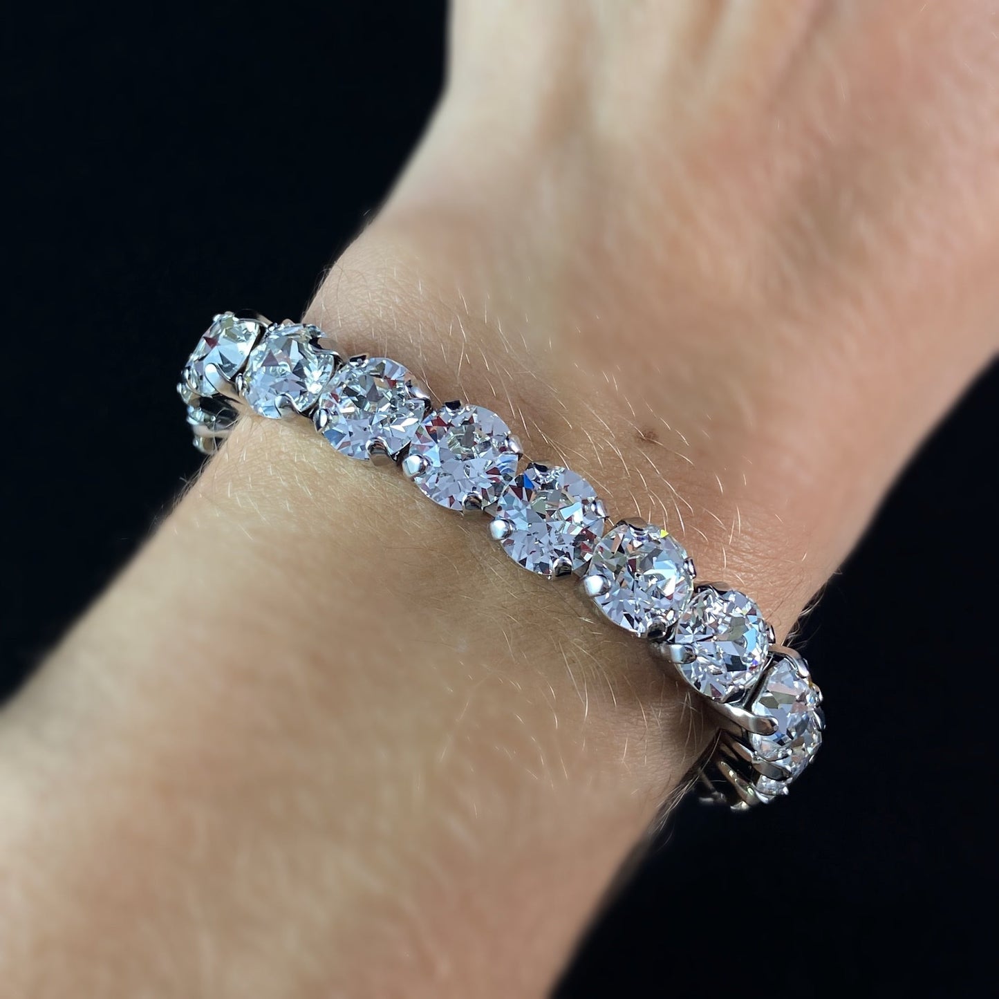 Clear Sparkly Crystal Stretch Bracelet Sienna- Sorrelli -