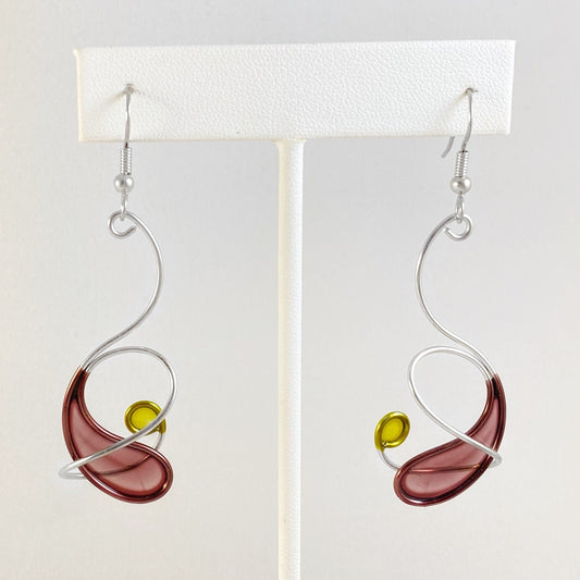 Colorful Resin Dipped Kinetic Earrings, Handmade in USA