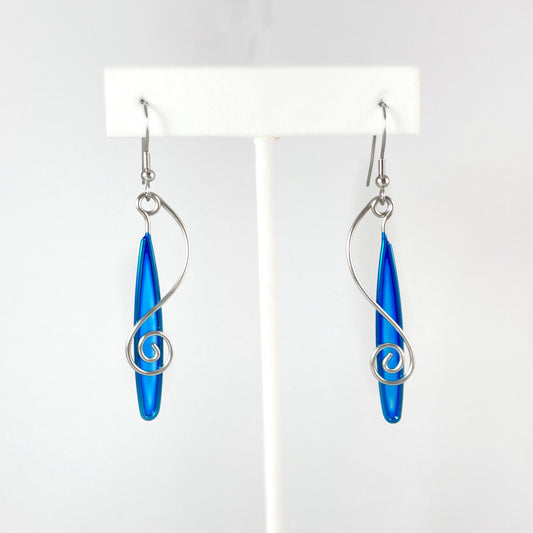 Colorful Resin Dipped Kinetic Earrings, Handmade in USA