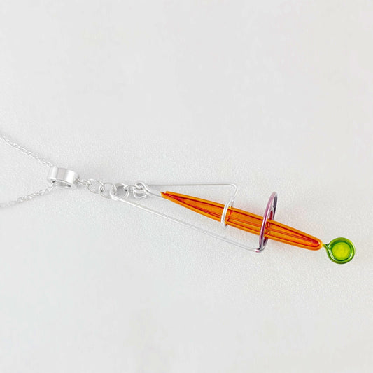 Colorful Resin Dipped Kinetic Necklace, Handmade in USA