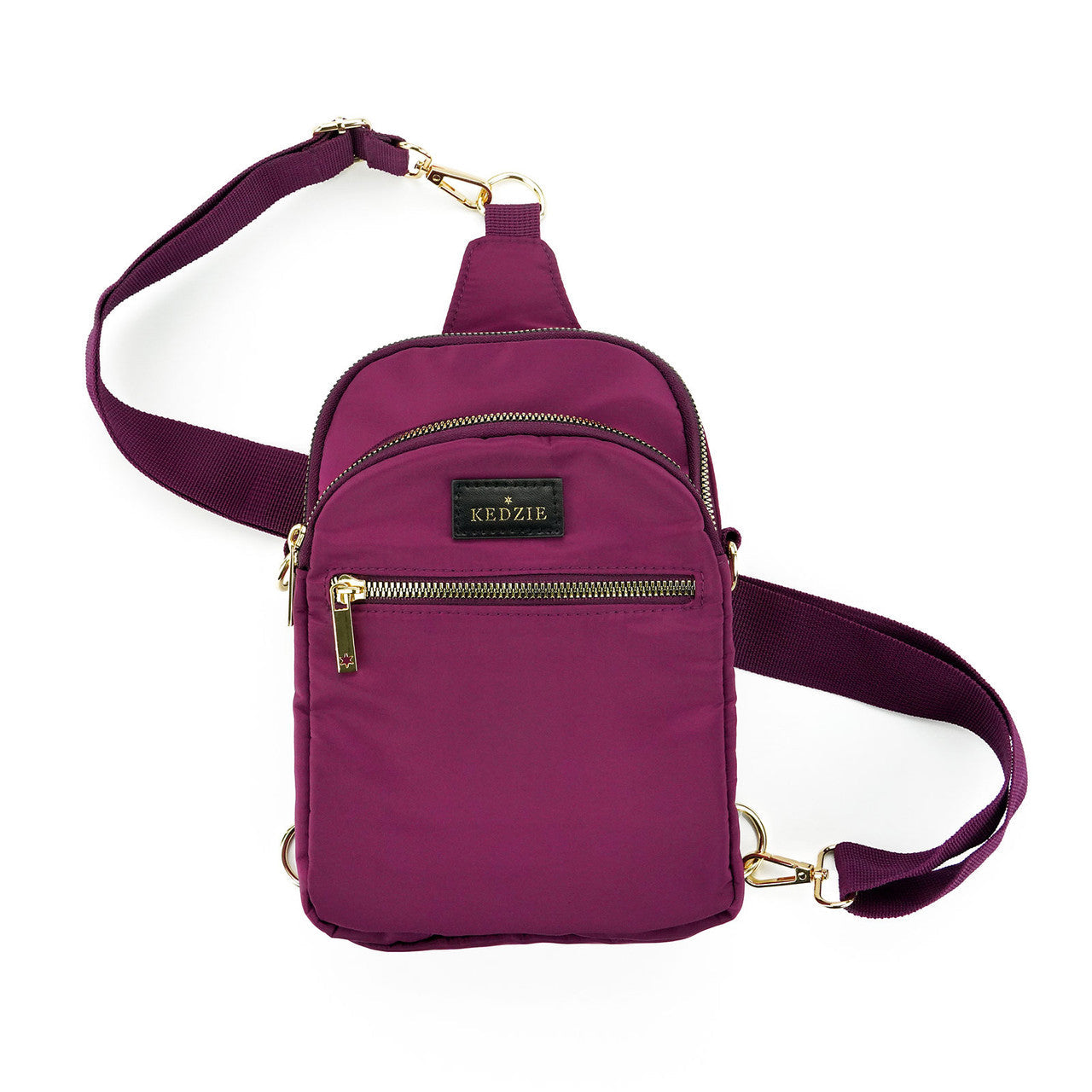 Convertible Sling Crossbody Bag - Purple