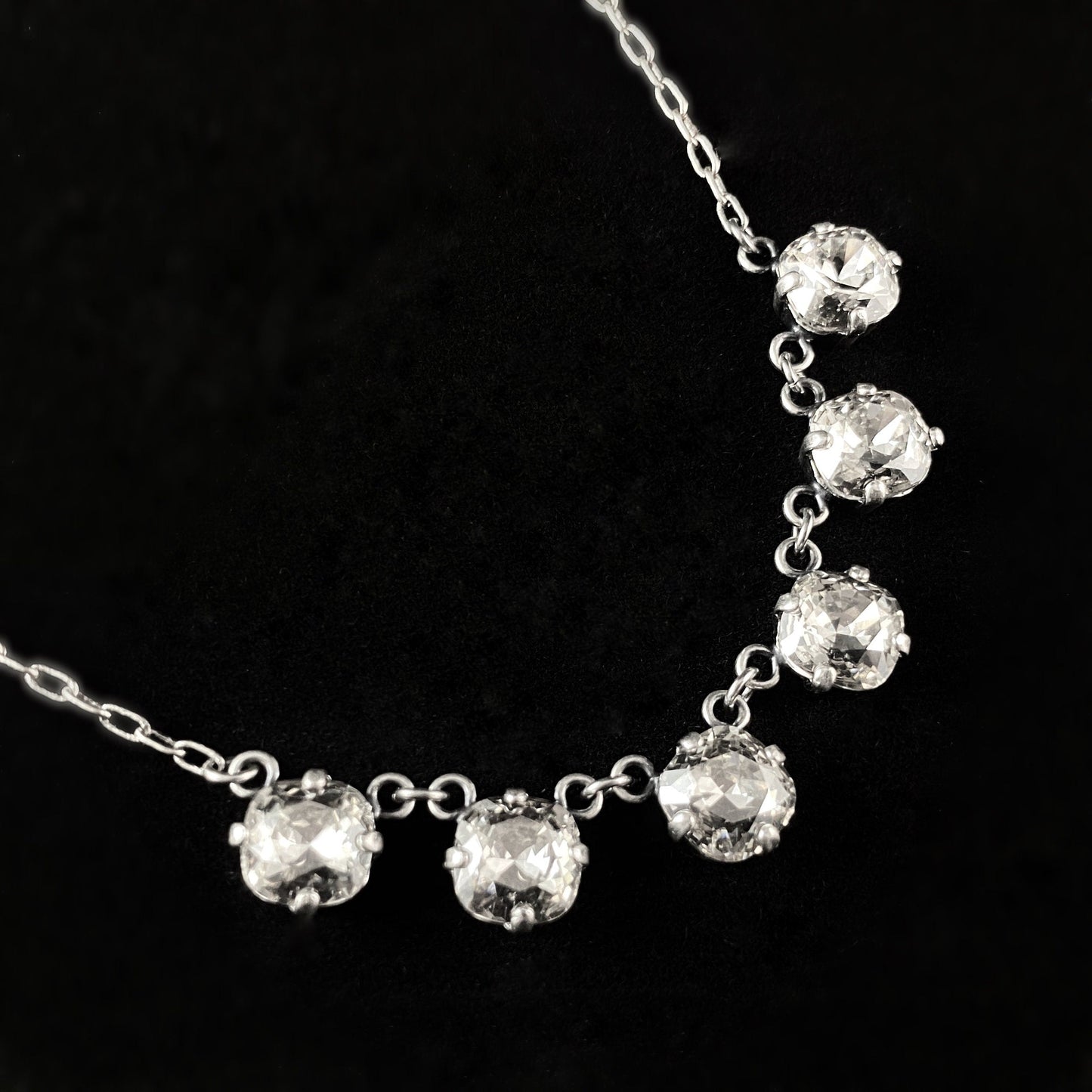 Cushion Cut Swarovski Crystal Pendant Necklace, Clear - La Vie Parisienne by Catherine Popesco