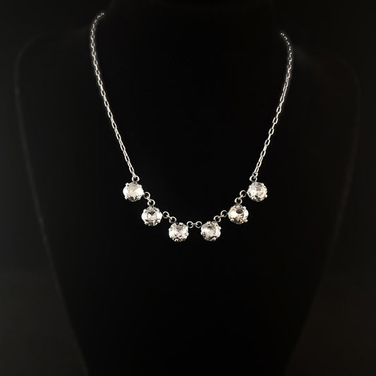 Cushion Cut Swarovski Crystal Pendant Necklace, Clear - La Vie Parisienne by Catherine Popesco