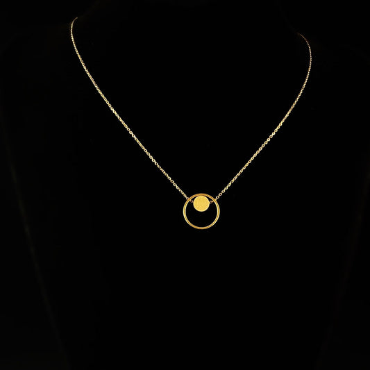 Dainty Gold Moonglow Pendant Necklace - Sabrina