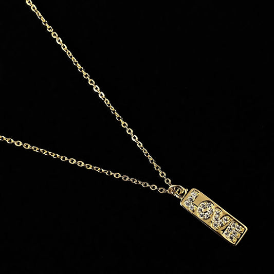 Dainty LOVE Pendant Gold Chain Necklace - Athena