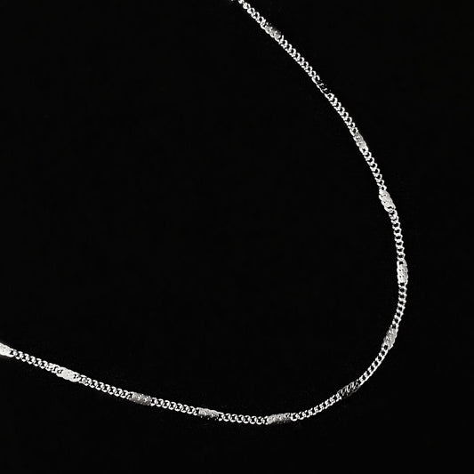 Dainty Silver Chain Necklace - Sabrina