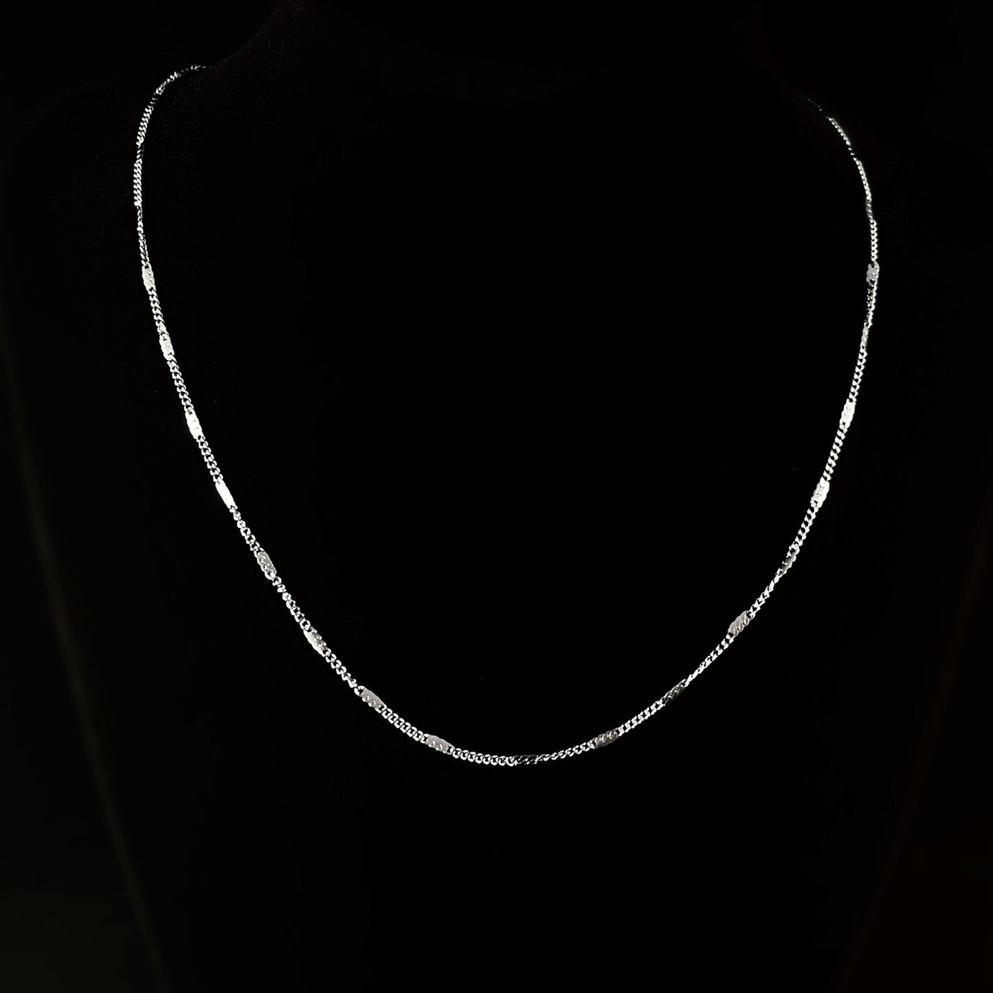 Dainty Silver Chain Necklace - Sabrina