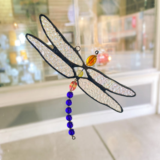 Dragonfly Ornament/Sun Catcher - Stained Glass Dragonfly