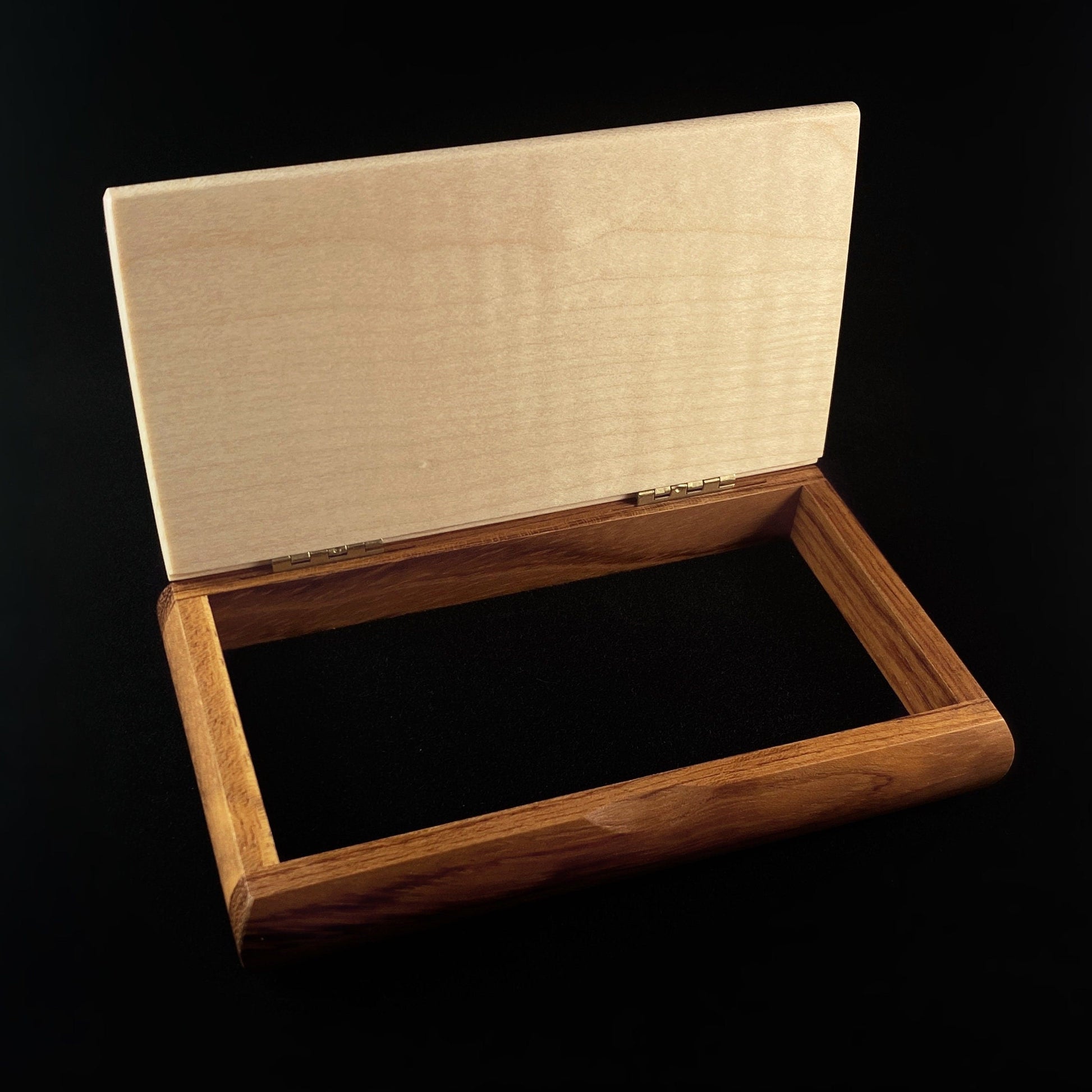 Dream Quote Box, Handmade Wooden Box with Curly Maple and Bubinga, made in USA