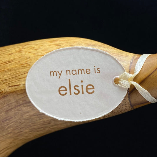 Elsie - Hand-carved and Hand-painted Bamboo Duck