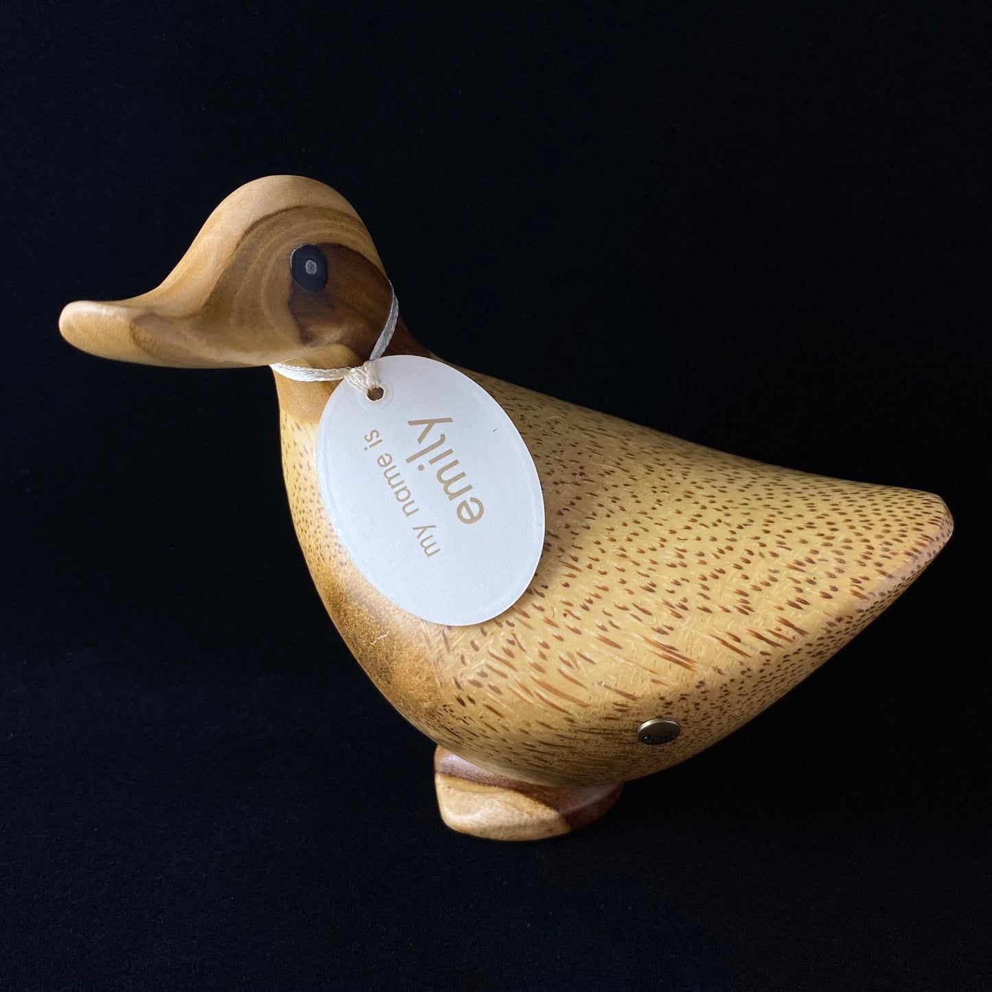 Emily - Hand-carved and Hand-painted Bamboo Duck