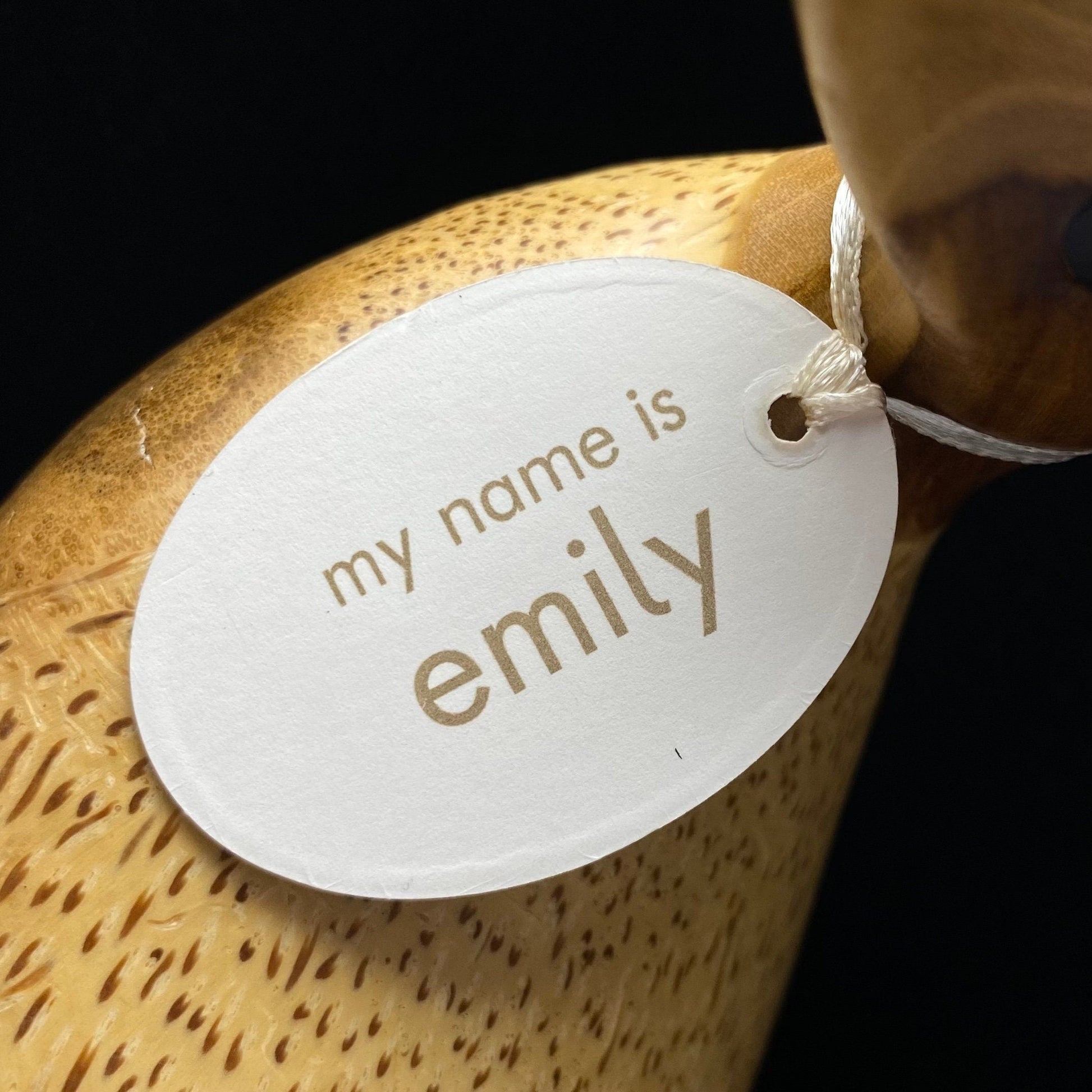 Emily - Hand-carved and Hand-painted Bamboo Duck