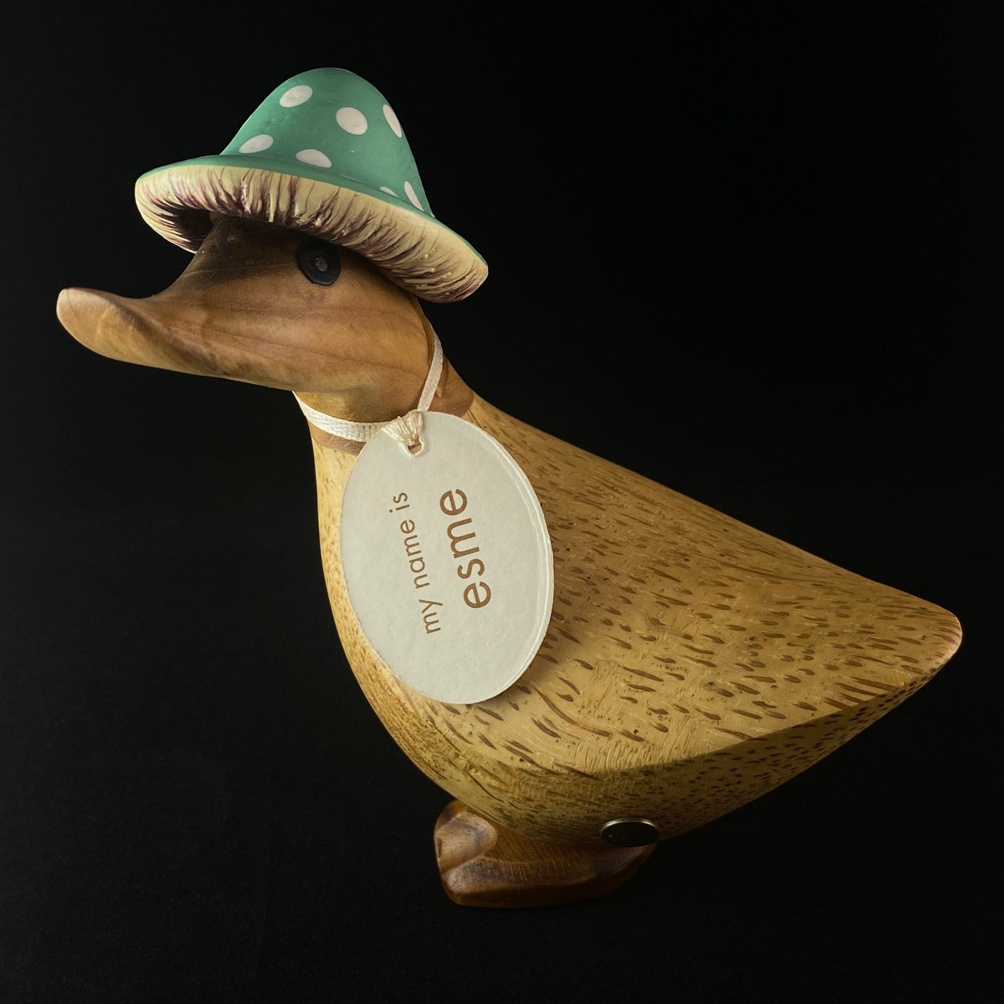 Esme - Hand-carved and Hand-painted Bamboo Duck