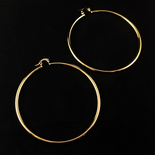 Extra Large Gold Hoop Earrings - Big City