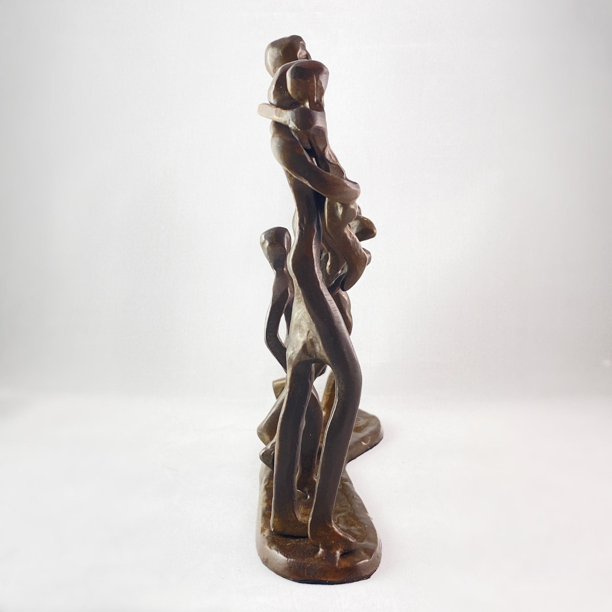 Family of Five Bronze Sculpture - Unique Home Decor