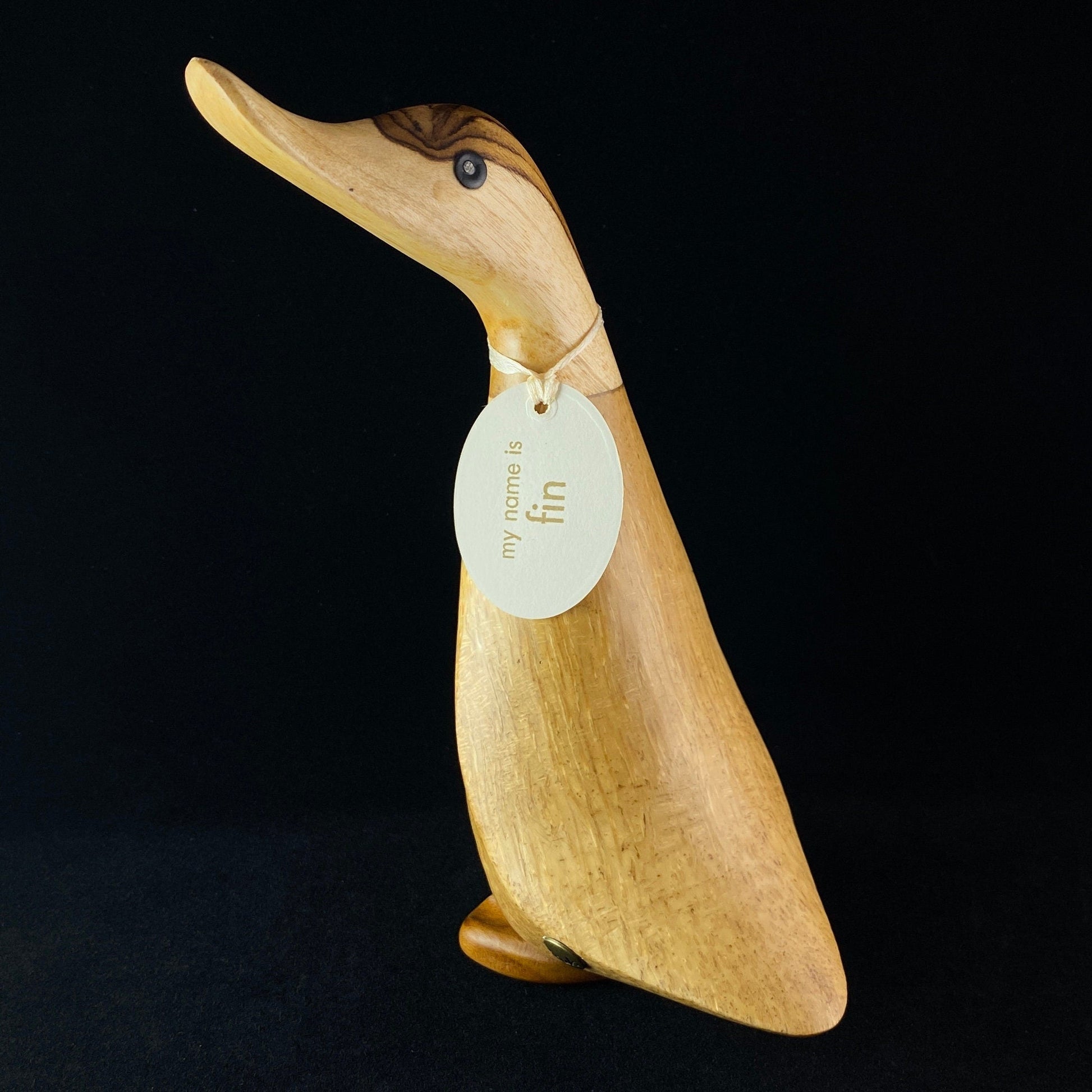 Fin - Hand-carved and Hand-painted Bamboo Duck