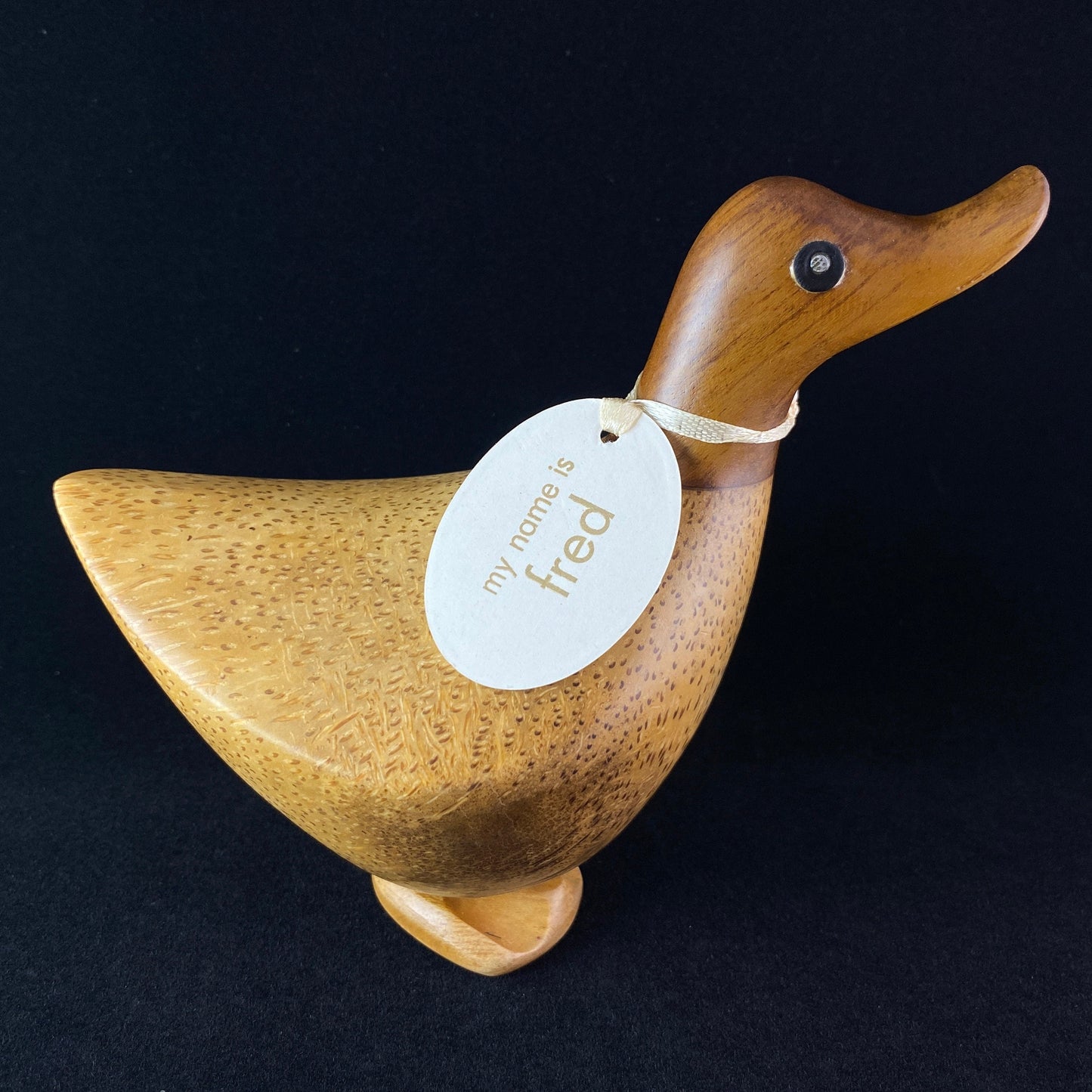 Fred - Hand-carved and Hand-painted Bamboo Duck