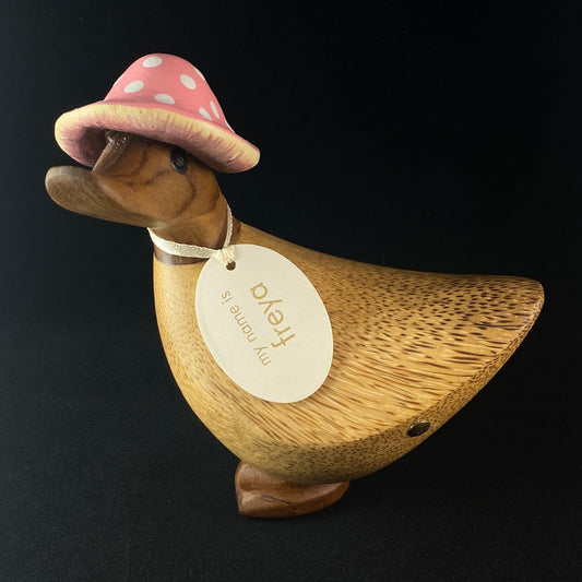 Freya - Hand-carved and Hand-painted Bamboo Duck