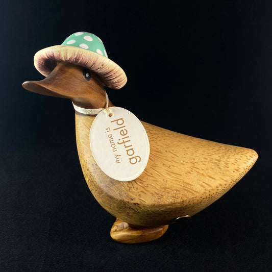 Garfield - Hand-carved and Hand-painted Bamboo Duck