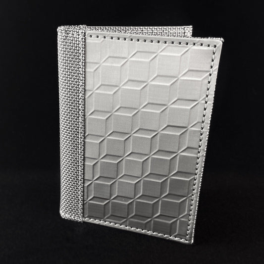 Geometric Box Patterned Bifold Driving Wallet - Stewart Stand Stainless Steel RFID Protection Wallet
