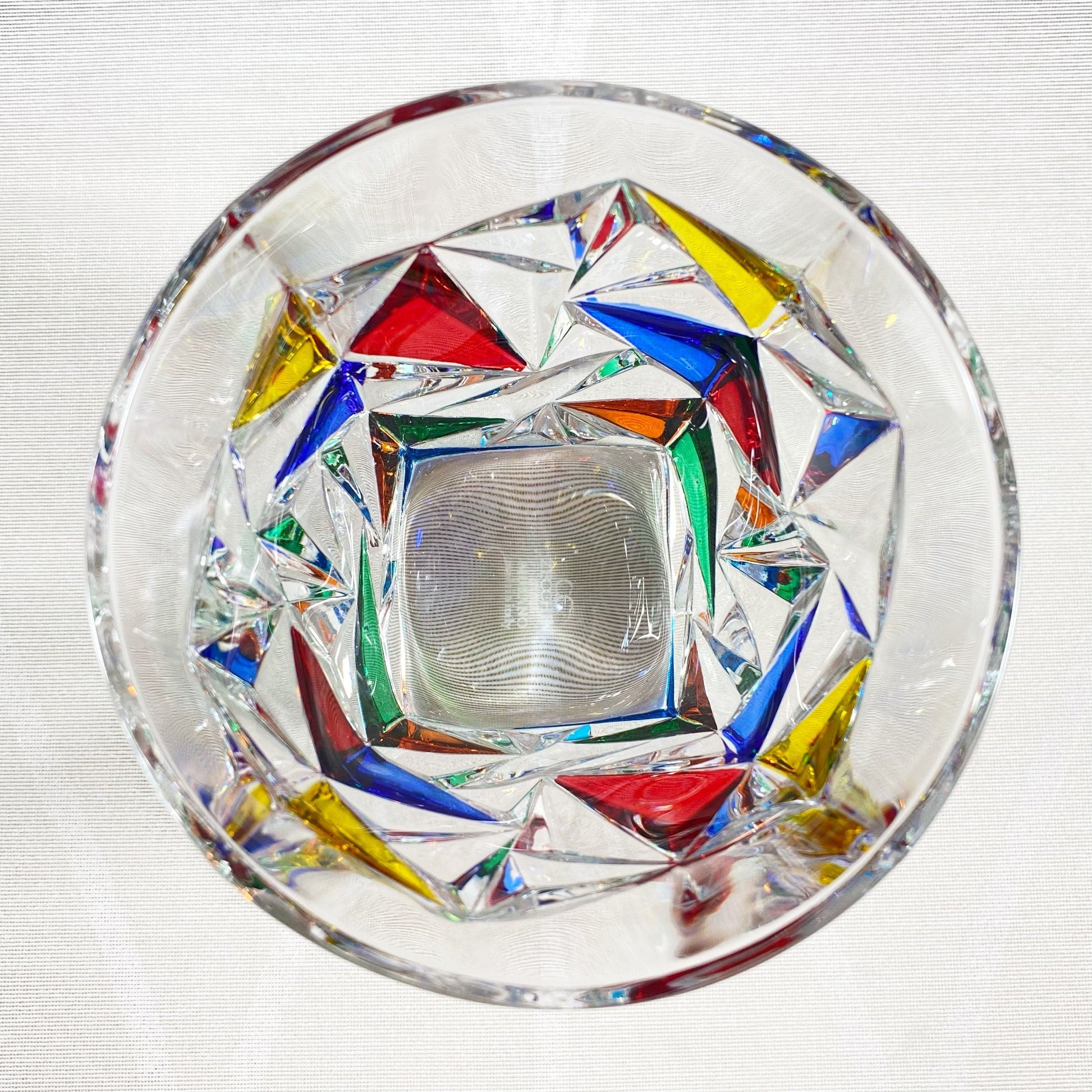 Glacier Whiskey Venetian Glass Tumbler - Handmade in Italy, Colorful Murano Glass