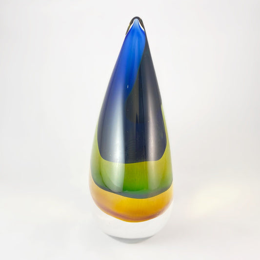 Glass Droplet Centerpiece - Blue and Green Abstract Home Décor