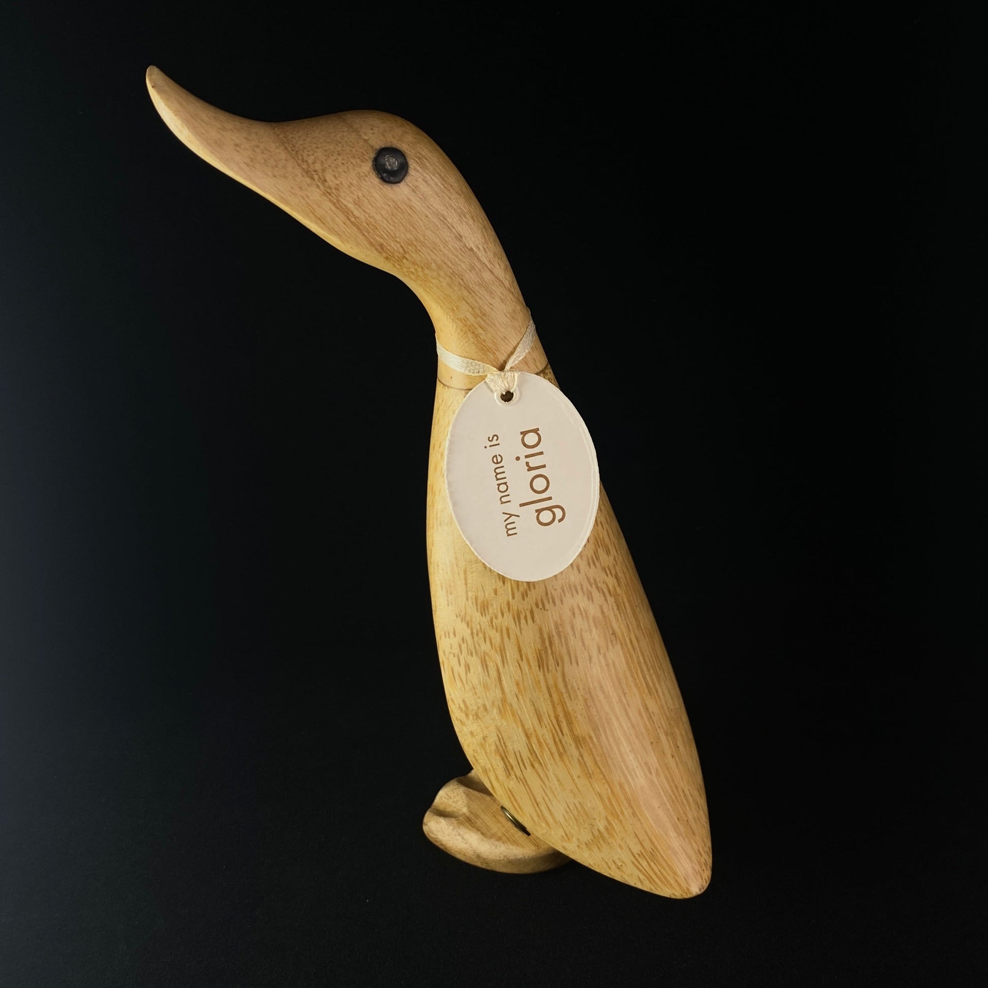 Gloria - Hand-carved and Hand-painted Bamboo Duck