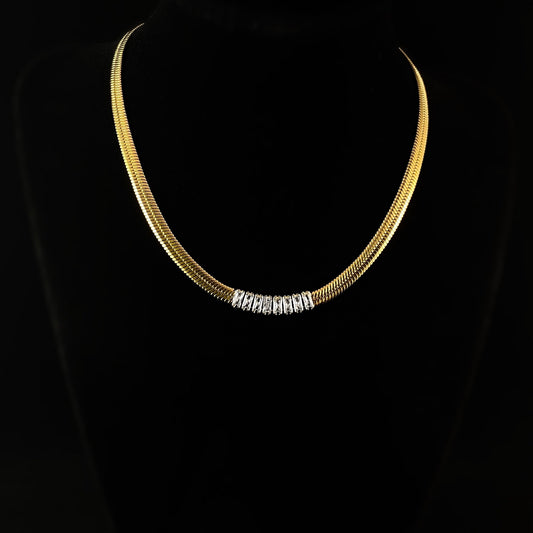 Gold Diamond Snake Chain Necklace - 3Souls