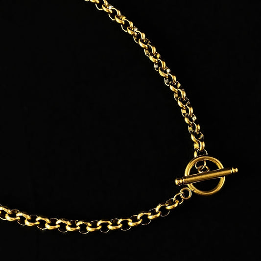 Gold Paper Chain Toggle Necklace - 3Souls