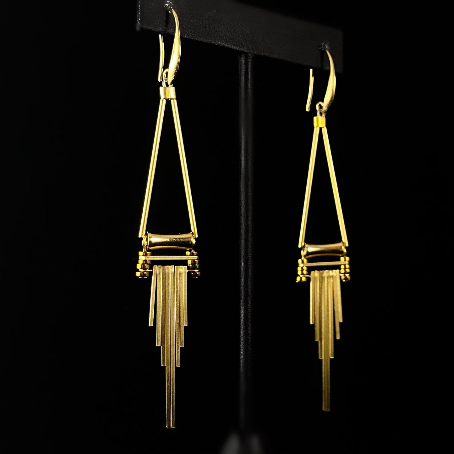 Gold Statement Earrings - 18kt Gold Over Brass, David Aubrey Jewelry