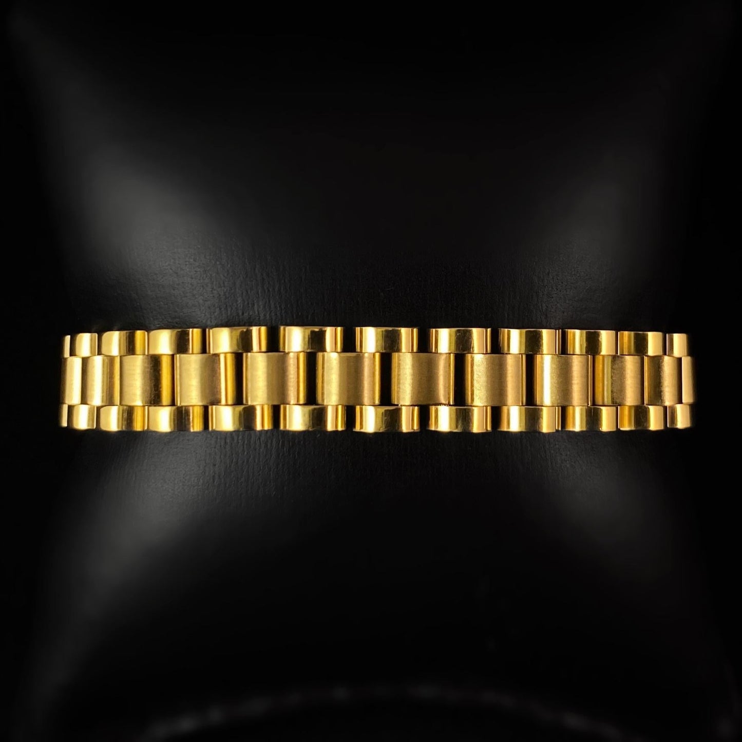 Gold Watch Band Style Bracelet - Athena