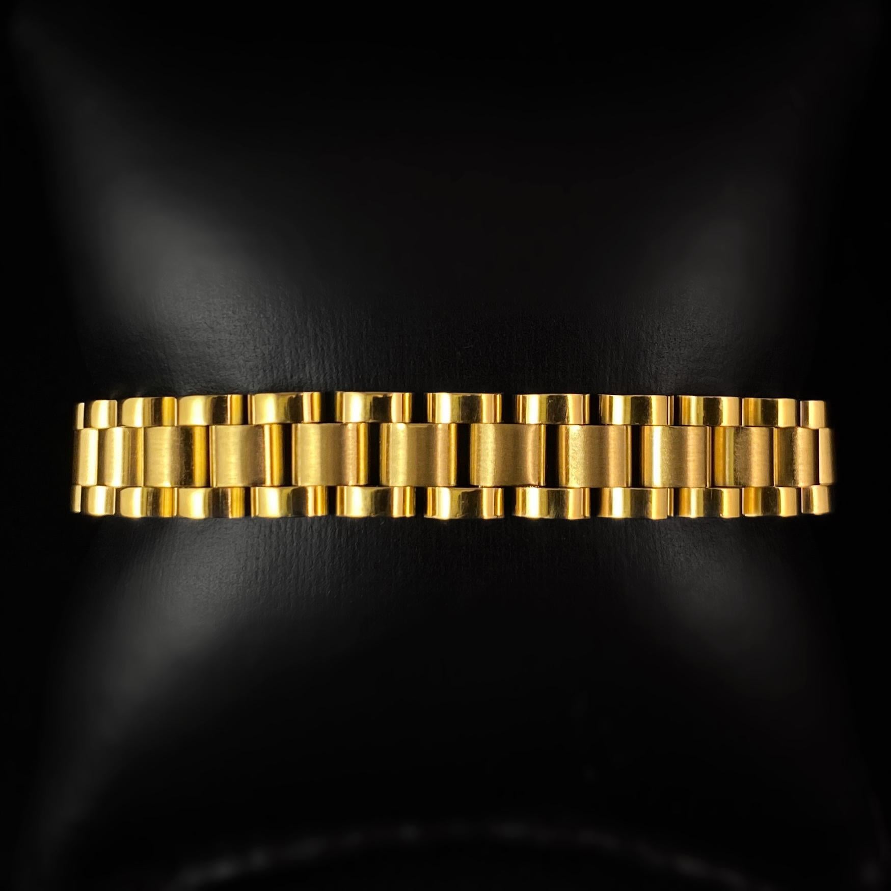 Gold Watch Band Style Bracelet - Athena