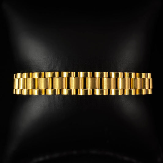 Gold Watch Band Style Bracelet - Athena