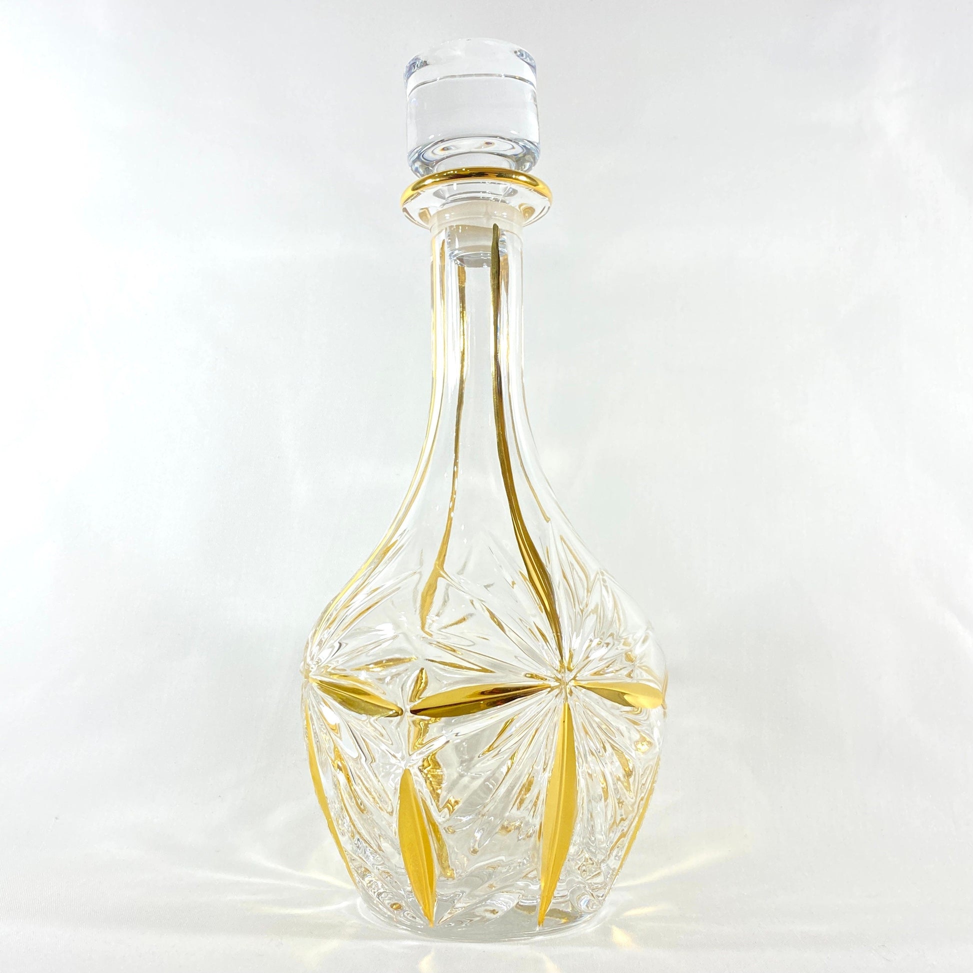 Gold Whiskey Decanter, 24kt Gold Venetian Glass Whiskey Decanter  - Handmade in Italy, Colorful Murano Glass