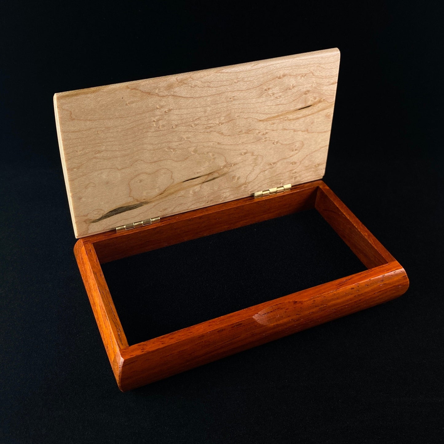 Good Friends Are Like Stars Quote Box, Handmade Wooden Box with Birdseye Maple and Padauk, Made in USA