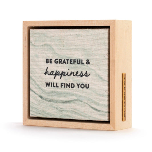 Grateful Happiness - Shelf/Wall Art Plaque