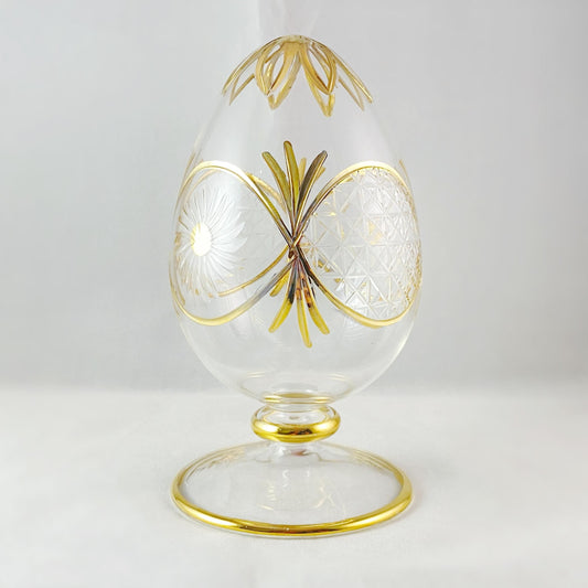 Hand Blown Glass Tabletop Egg - 5 Inch