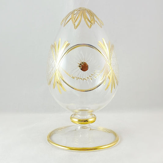 Hand Blown Glass Tabletop Egg - 7 Inch