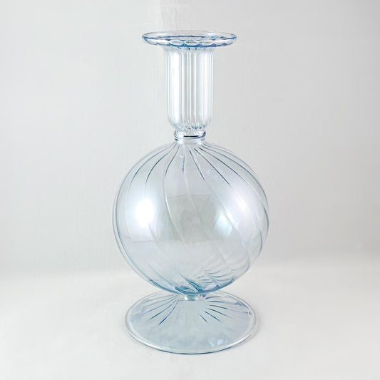 Hand Blown Glass Vase - Teal