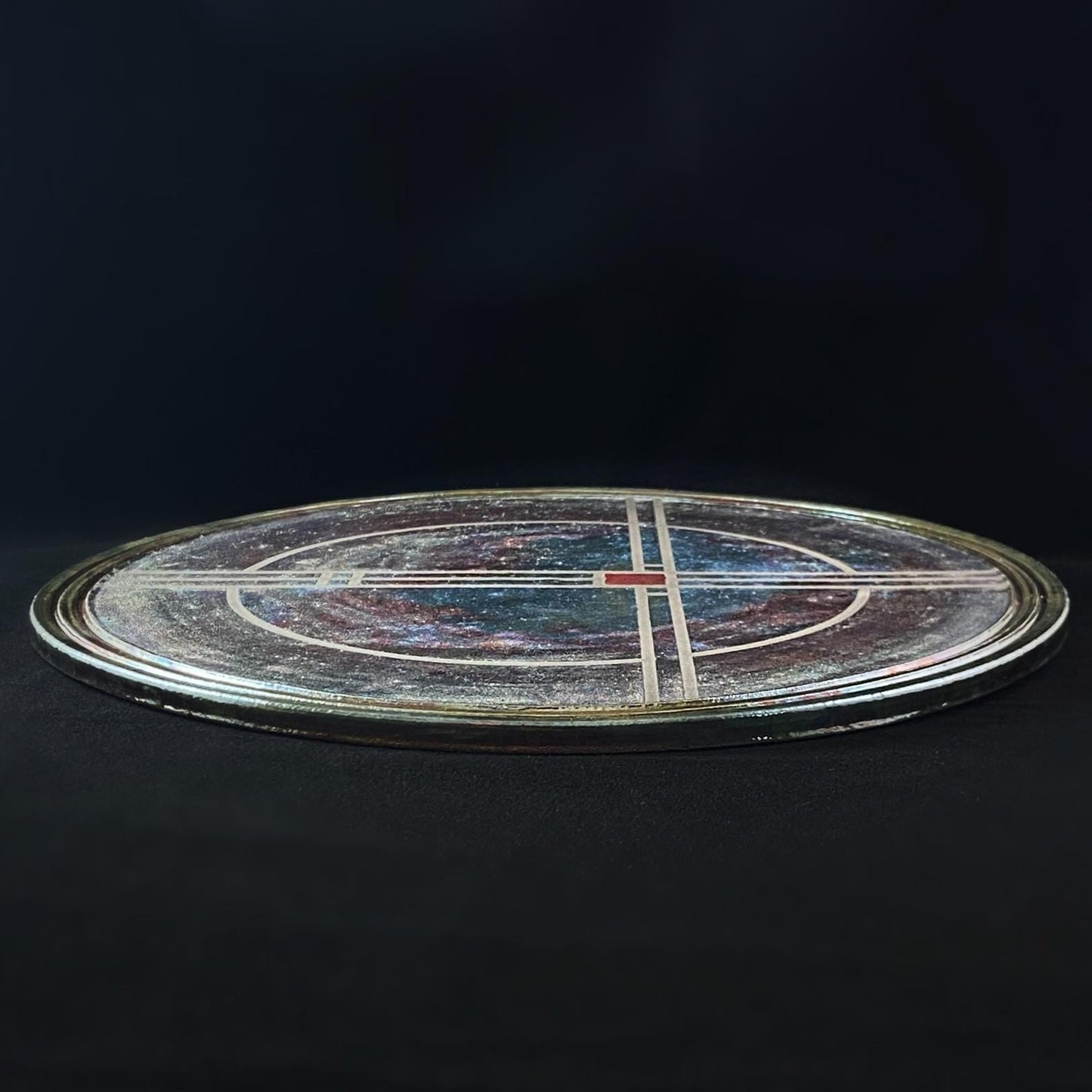 Handmade 10 Inch Trivet, Raku Art Pottery, Decorative Pottery