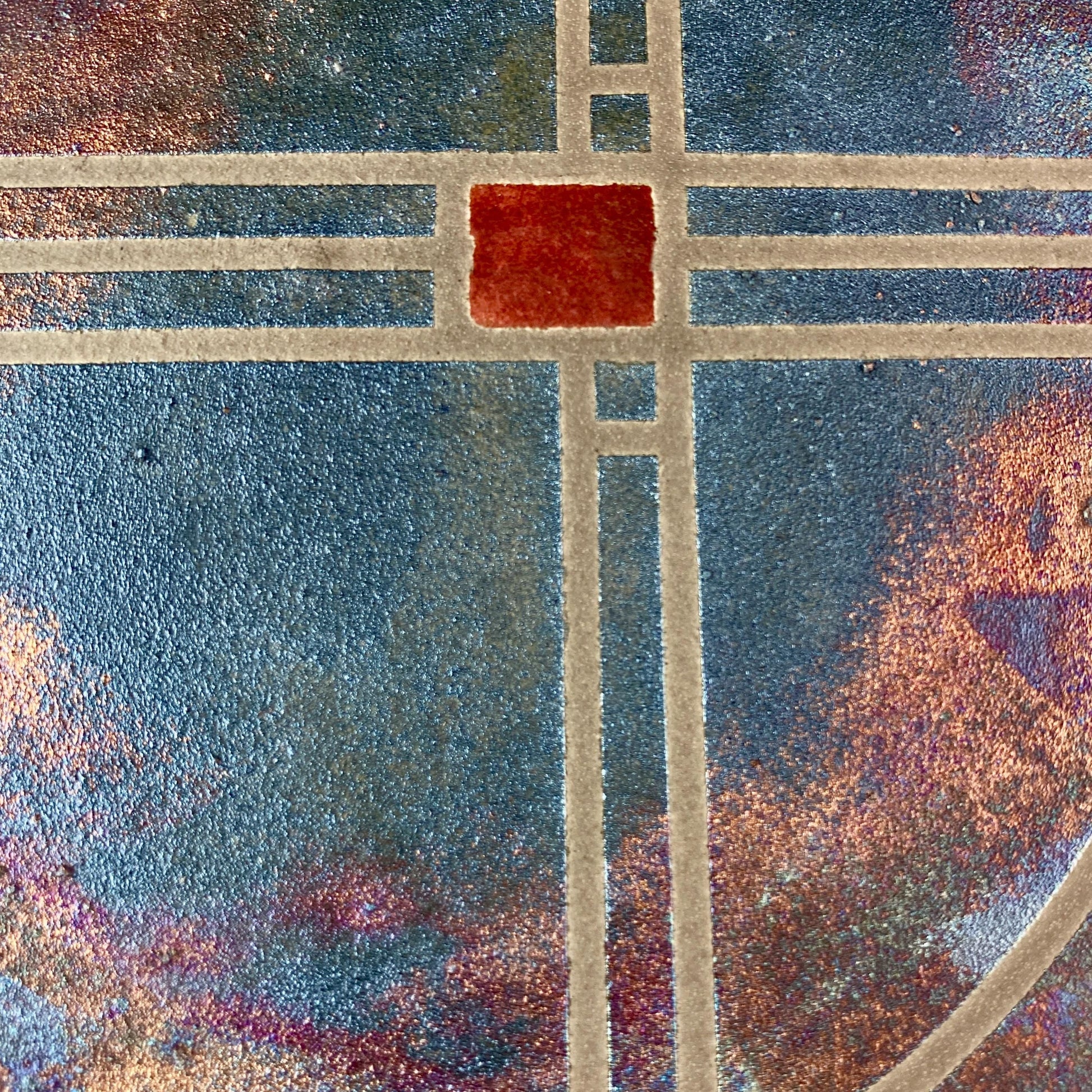 Handmade 10 Inch Trivet, Raku Art Pottery, Decorative Pottery