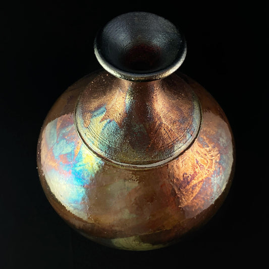 Handmade Amari Vase, Raku Art Pottery, Decorative Pottery