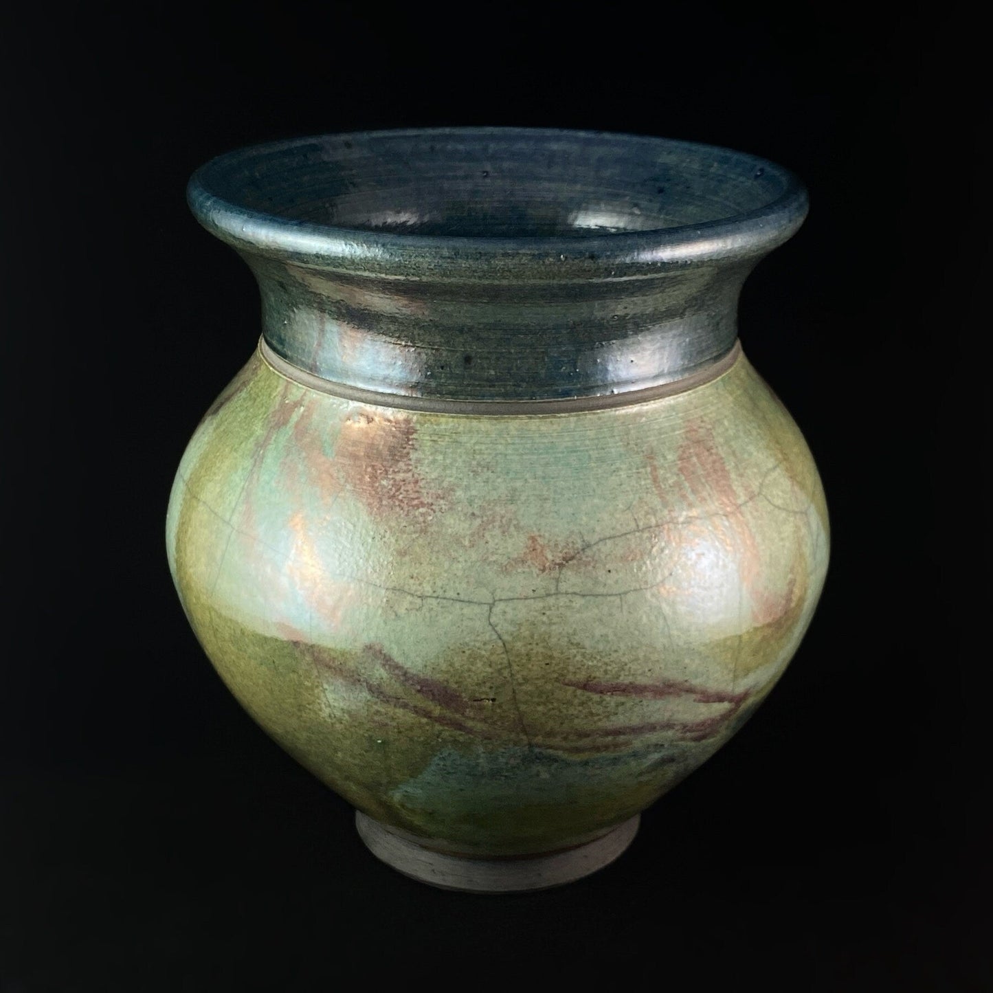 Handmade Ava Vase, Raku Art Pottery, Decorative Pottery